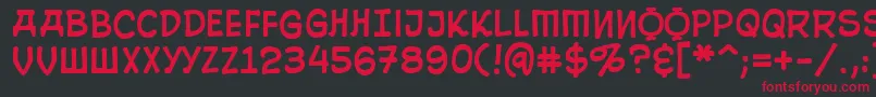 フォント10CentSoviet – 黒い背景に赤い文字