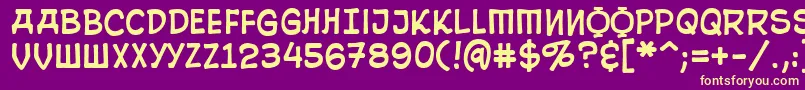 10CentSoviet Font – Yellow Fonts on Purple Background