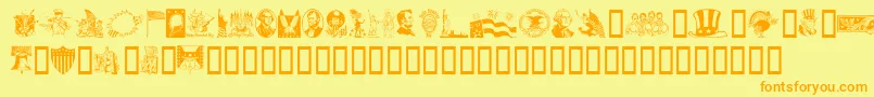 En savoir plus sur la police Americanic Police Americanic – polices orange sur fond jaune