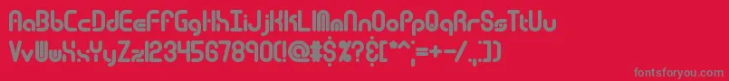 TechnoOverloadBrk Font – Gray Fonts on Red Background