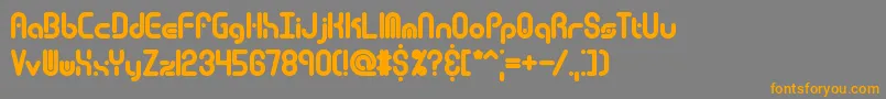 TechnoOverloadBrk Font – Orange Fonts on Gray Background