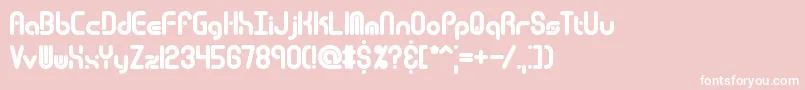 TechnoOverloadBrk Font – White Fonts on Pink Background