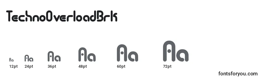 TechnoOverloadBrk Font Sizes