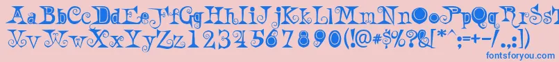 fuente AWeirdParty – Fuentes Azules Sobre Fondo Rosa
