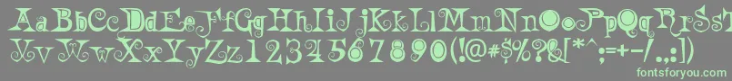 AWeirdParty Font – Green Fonts on Gray Background