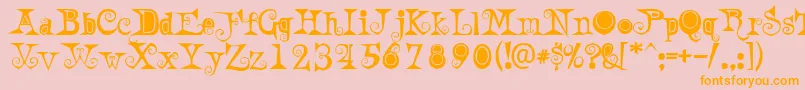 AWeirdParty Font – Orange Fonts on Pink Background