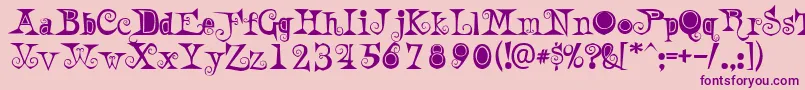 AWeirdParty Font – Purple Fonts on Pink Background