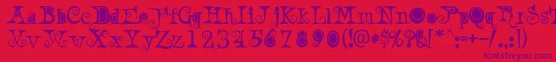 AWeirdParty Font – Purple Fonts on Red Background