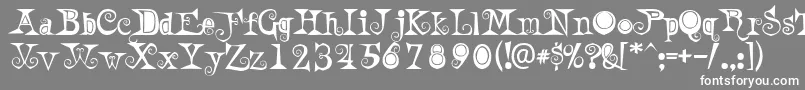 AWeirdParty Font – White Fonts on Gray Background