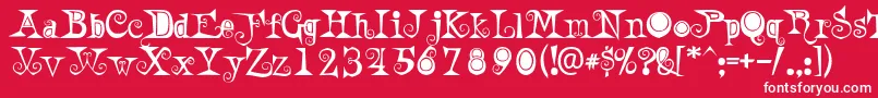AWeirdParty Font – White Fonts on Red Background