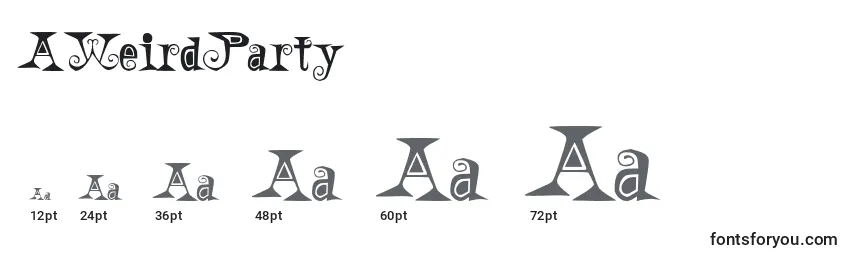 AWeirdParty Font Sizes