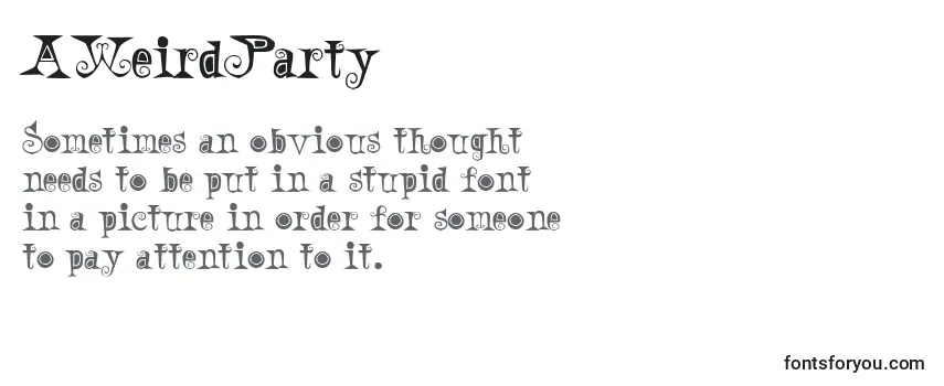 Review of the AWeirdParty Font