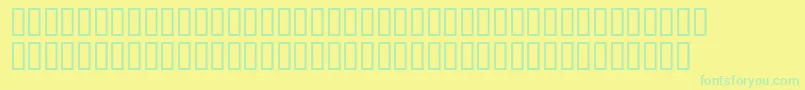 Addisonlibbysh-Schriftart – Grüne Schriften auf gelbem Hintergrund