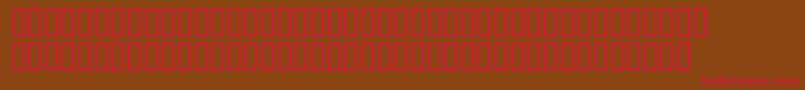 フォントAddisonlibbysh – 赤い文字が茶色の背景にあります。