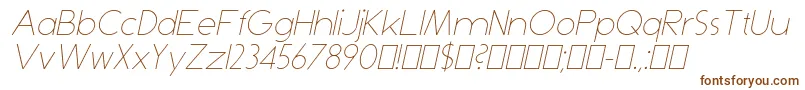DominikThinItalic Font – Brown Fonts on White Background