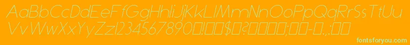 fuente DominikThinItalic – Fuentes Verdes Sobre Fondo Naranja