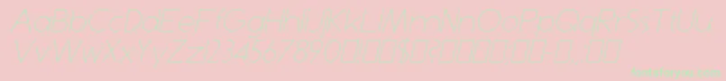 DominikThinItalic Font – Green Fonts on Pink Background