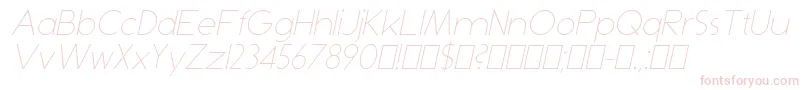 DominikThinItalic Font – Pink Fonts on White Background