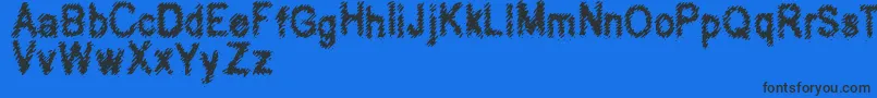 Hubbly Font – Black Fonts on Blue Background