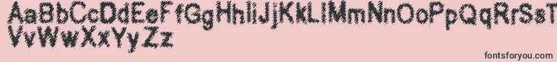 Hubbly Font – Black Fonts on Pink Background