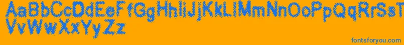 fuente Hubbly – Fuentes Azules Sobre Fondo Naranja