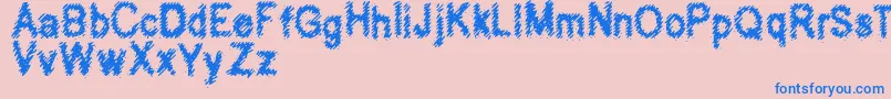 Hubbly Font – Blue Fonts on Pink Background