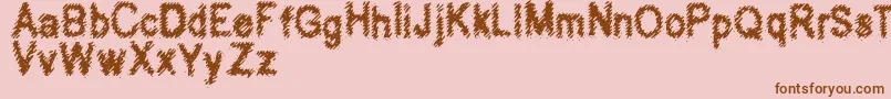 Hubbly Font – Brown Fonts on Pink Background