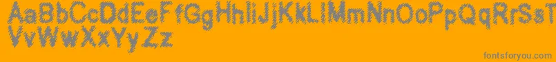 Hubbly Font – Gray Fonts on Orange Background