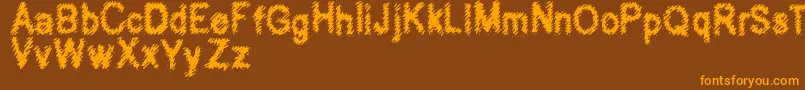 Hubbly Font – Orange Fonts on Brown Background