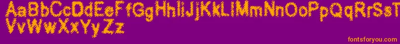 Hubbly Font – Orange Fonts on Purple Background