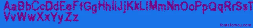 Hubbly Font – Purple Fonts on Blue Background