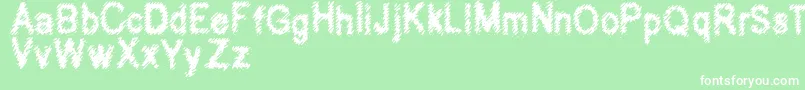 Hubbly Font – White Fonts on Green Background