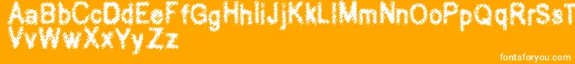 Hubbly Font – White Fonts on Orange Background