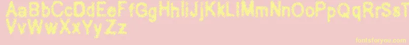 Hubbly Font – Yellow Fonts on Pink Background