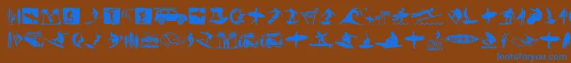 Surf Font – Blue Fonts on Brown Background
