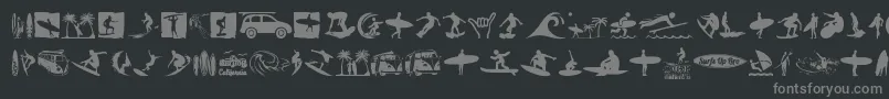 Surf Font – Gray Fonts on Black Background