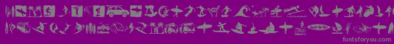 Шрифт Surf – серые шрифты на фиолетовом фоне