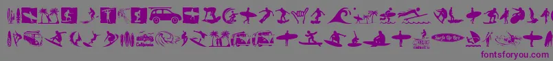 Police Surf – polices violettes sur fond gris