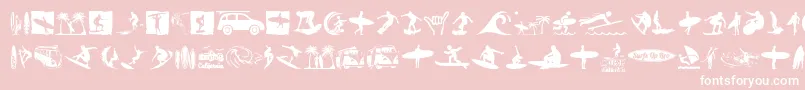 Surf Font – White Fonts on Pink Background