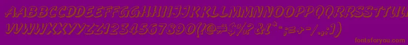 GeckoRegularCaps Font – Brown Fonts on Purple Background