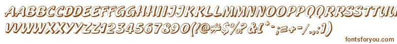 GeckoRegularCaps Font – Brown Fonts on White Background