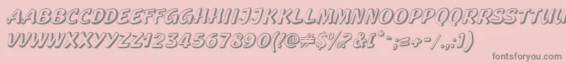 GeckoRegularCaps Font – Gray Fonts on Pink Background