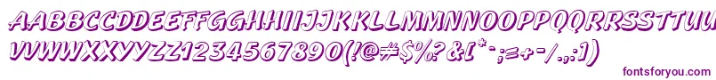 GeckoRegularCaps Font – Purple Fonts on White Background