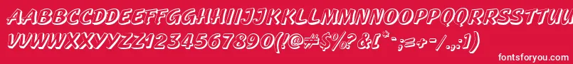 GeckoRegularCaps Font – White Fonts on Red Background