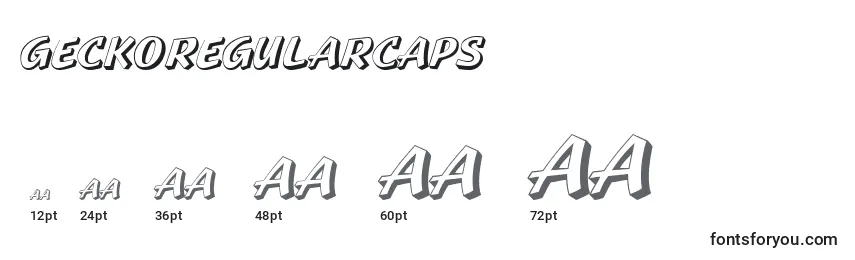 Größen der Schriftart GeckoRegularCaps