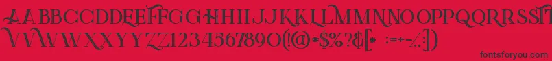 Greenlightboldinlinegrunge Font – Black Fonts on Red Background