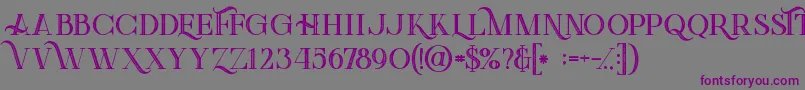 Greenlightboldinlinegrunge Font – Purple Fonts on Gray Background