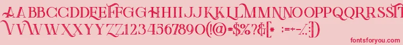 Greenlightboldinlinegrunge-Schriftart – Rote Schriften auf rosa Hintergrund