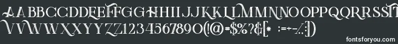 Greenlightboldinlinegrunge-fontti – valkoiset fontit mustalla taustalla