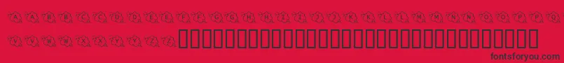 KrCarefulWhatYouSay Font – Black Fonts on Red Background